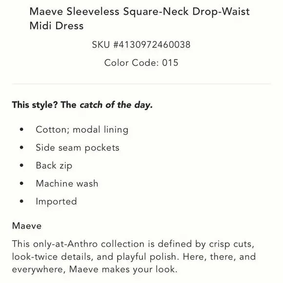 Maeve x Anthropologie Embroidered Fish MIDI Dress - Picture 4 of 9